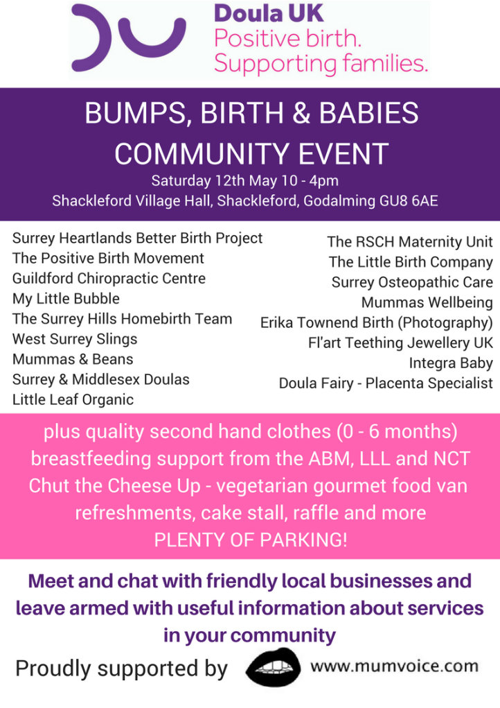 Bumps and Babies flyer